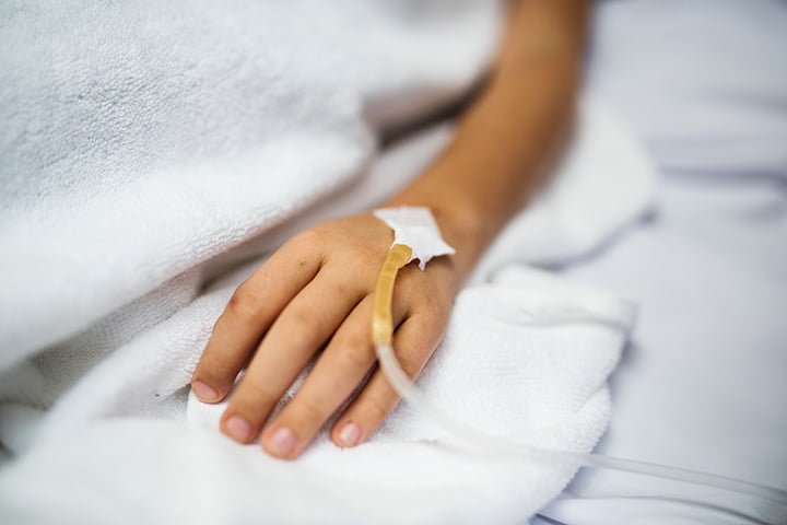 patient with iv in hand, trust nurse